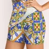 Jupes agrumes de style sicilien motif de décoration d'été jupe féminine esthétique mode court boho bohème arabesque