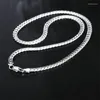 Kedjor 20-60 cm silverfärgad design ädla halsbandskedja för kvinnor män mode bröllop engagemang smycken