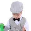 Baby Boy Hat Toddler Golf Cap née Baptême Baptême Flag Herring Flag Kids Gentleman Wedding Cotton Soft Lining Accessoires 240430