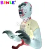 Toptan 20ft yüksek kanlı karakterler dev şişme Cadılar Bayramı zombi Led ışıkları ile açık dekorasyon reklamı için franky frankie canavar figürü