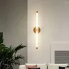 Wandlampe LED moderne Leuchten Industrie Langes schwarzes Gold Lounge Spiegel Flur Treppe Schlafzimmer Büro Innenkultur Beleuchtung