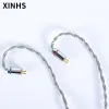 Earphones 4 Cores Graphene Alloy Sier Plated Wire Mmcx 0.78mm 2 Pin Replacement Headphones Cable Audio Upgrade Cable