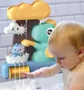 Giocattoli da bagno giocattoli da bagno per bambini binario diapositivo fai -da -te con pipeline anache gialle vasca da bagno da bagno arcobaleno giocattoli educativi per bambini d240507