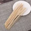 Accessoires 50pcs 40cm Bamboo Bobe en bois brochettes aliments en bambou à viande de viande