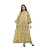 Abbigliamento etnico Abaya per il 2024 Fashion Muslim Women Mesh ricami lunghi maxi abito tacchino kaftan eid abito da festa Dubai islamico Ramadan