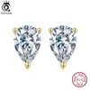 Stud Orsa JEWELS 925 Sterling Silver Transparent Droplet CZ Earrings Suitable for Womens Simple Wedding Anniversary Exquisite Jewelry APE61 Q240507