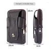Bel çantaları 1 adet erkekler rahat iş çantası messenger kemer deri küçük telefon torbası sigara kılıfı retro mini