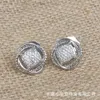 Designer David Yurma Ohrring Davids Square 11mm Set mit Zirkon -Imitation Diamond Button Fadensty