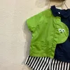 Kleidungssets Sommer Baby Boys Mode Stickfits Outfits Cooles Kurzarm T -Shirt und gestreifte Shorts