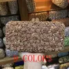 Schneeflockenfrauen Roségold Kristall Clutch Bags Stein Abend Geldbeutel Hochzeit Braut -Strass -Clutches und Handtaschen Partytasche 240430