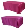 Wegwerp servies (wit/rood/roze) 145x180cm satijn tafelkleed cover gebruikt voor bruiloften feesten ceremonies kerstverjaardagen tafel covers q240507