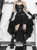 Saias altgoth harajuku saia irregular feminina shopp shopp gótico vintage high wolist fairycore grunge y2k streetwear punk roupas de rave