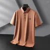 Polos masculins plus taille 8xl Polo d'été Polo de luxe à manches courtes à manches solides à manches solides décontractées t-shirts masculins mâles t-shirts