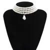Colliers pendants Collier de tour de cou de perle baroque irrégulier pour femmes mariée multicouche chaîne de clavicaux