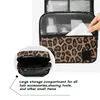 Bolsas de cosméticos penduram bolsa de vaso sanitário de viagem Caixa de maquiagem de estampa de leopardo Bolsa de cosméticos de grande capacidade Organizador de bolsa de lavagem de face portátil de grande capacidade D240425