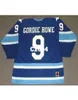 Chen37 męskie 9 Gordie Howe Houston Eros 1974 CCM Vintage Retro HOCKEY JERSEY lub Custom Dowolne nazwisko lub numer Retro Jersey1797667