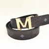 أحزمة مصممة واسعة 4.0 سم للرجال الحزام ceinture حزام جلدي ملون مغطاة بشعار العلامة التجارية طباعة الجسم الكلاسيكية M buckle summer