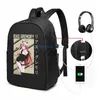 Backpack Funny Graphic Print Rias Dxd USB Charge Men School Bags Women Bag Travel Laptop