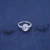 Women Band Tiifeany Ring Jewelry s925 Sterling Silver Round Diamond with Female Style Versatile Light Luxury Unique Exquisite and High Grade