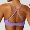 Aktivt underkläder Gym Sport Yoga Bras Sömlös BRALETTE CROP TOP TOW Tight Elastic Sexy Womens Sports Bh Top Backless Workout Clothes for Women D240508