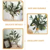 Fleurs décoratives 6 pcs Artificiel Olive Branch Home Decor Decor Plant Arbre Branches Plastic Fake Fakes Tide Mariage pour vases