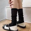 Femmes chaussettes lolita filles tendance noire blanche épisser les bas de tube moyen streetwear coréen preppy