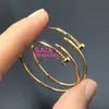 Designer Cartres Bangle High end Seiko Large Nail Earrings V Gold Card Home Silver Rose Jewelry 947O