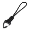 SALLE DE SURVIE D'URGENCE HAUTE RAGNE COURNE CORDE CORDE CORDE CORDE ROTABLE ROTABLE BOUCLE Paracord Keychain Crochet