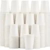 Tek kullanımlık fincan pipetler 8 oz Beyaz Kağıt Ağırlık / Soğuk İçecek Piknik Barbekü Seyahat ve Etkinliği İçin İçme