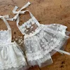 Girl's Dresses Korean style childrens clothing Spring and Autumn girls fashion lace apron baby princess lace dressL2405