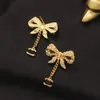 NEW Luxury Brand Women's Designer Earring Letters Stud 18K gold-plated Women earring Wedding Party Jewellry Accessories Wholesale 2138