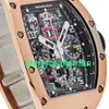 RM Luxury horloges Mechanical Watch Mills Men's Watch RM011 Felipe Massa Time Code Rose Gold STSO