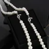 Son Stiller Kadın Kazak Zinciri Kolye Kolyeleri Chanells Mücevher Designer Lüks C Logosu Sonbahar ve Kış Suçlama Cclies Pearl Uzun Zincir 332