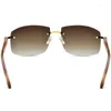 Sonnenbrille High-End-Reisen natürliches schwarzes Hornbein Luxus Unisex UV Big Box Shading Mode Custom Rezeptlinsen