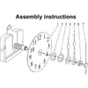 Klockor Tillbehör Cross Stitch Clock Parts Diy Repair Silent Quartz Mekanism del vägg spindelrörelse