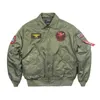 Vestes pour hommes Top Gun CWU-45P Patch broderie Military Style Bomber veste Pilot Flight Hiver Coat T240507