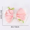 Accessoires de cheveux Sweet Girls Pearl Bow Clips Satin Ribbon Bowknot Hairpin Hairgrips Kids Flower Headwear Fashion