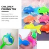 Bath Toys 2 Sets Soft Rubber Goldfish Suit Animal Toy Children Fishing Miniature Artificial Decor Tpr Ornament Cartoon Underwater d240507