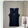 Women Knits Tank Top Designer broderi Vest ärmlös andas stickade pullover kvinnors shorts t skjortor yogasträkt stickade fitness sport damer tees topps