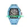 RM Luxury Montres mécanicales Watch Mills RM011 Baby Blue Ceramic Felipe Massa Final Edition Men's Watch Stlo