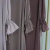 Roupas étnicas sob abaya interno deslize vestido longo longa cor sólida manga de trompete muçulmana feminino casual dubai peru islâmico modesto manto hijab