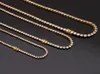 Hiphop Gold Silver 3mm 4mm 5mm 6mm Cubic Zircon Men Tennis Chain Necklace 1列のジュエリードロップ5530978