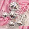 Christmas Decorations Amawill 6Pcs Ball Ornaments 3Cm 5Cm Mini Disco Mirror Tree Decoration Xmas Party Favor And Gift 8D1 Drop Deliv Dhutx