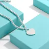 Pendant Necklaces T Home Precision Edition Sterling Silver Rose Gold Heart Shaped Silver Beads Round Beads Necklace with High Level Sense of Design for the Small