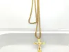 Jesus Crucifix Big Pendant 22k Solid Fine Gold 18ct THAI BAHT G/F Necklace 800mm Rope Chain Charming Jewelry Hip Hop7208818