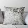 Kissennutzung von grauen Kunstpelz-Wurfabdeckungen für Sofas-Kissenbezüge Bett s s