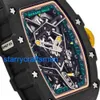 RM Luxury Watches Mechanical Watch Mills Rm07-04 Black Carbon Tpt Automatic Sport stP9