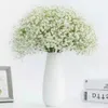 Fleurs décoratives couronnes 1/3 / 5pcs Babysine blanche Babysine artificielle Fleurs gypsophile bouquet en plastique Fausses fleurs pour la fête de mariage bricolage Décoration de la maison