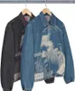 Herrenjacken Herren Jacken Herren Jacken Neu 20fw A Love John Cochran Schwarzes Porträt Denim Jacke 2023n0cc