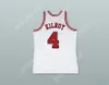Özel Nay Mens Gençlik/Çocuklar Johnny Kilroy 4 Pro Kariyer Beyaz Basketbol Forması Top dikişli S-6XL